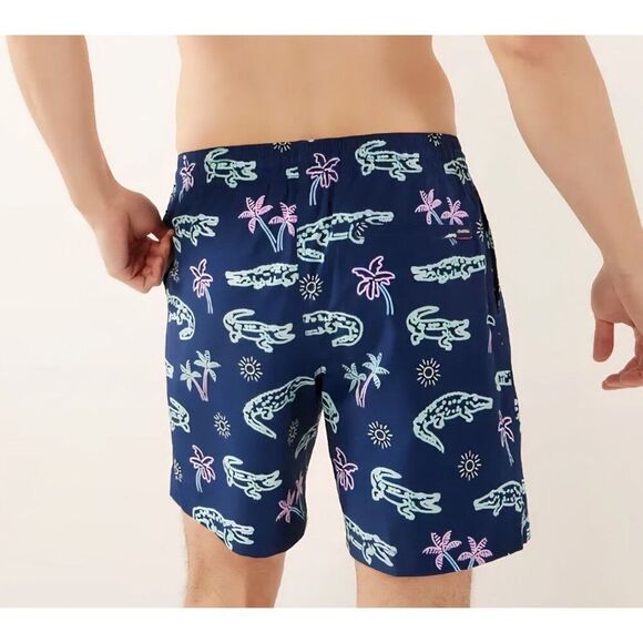 New CHUBBIES - XL - The Neon Glades 7" Inseam Men's Swim Shorts Navy Alig Palms - Picture 2 of 8